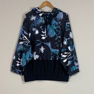 IVY PARK Floral Hooded Anorak Jacket Women’s Medium Mesh Hem Pullover